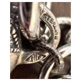 Sterling Silver Heart Pendant Necklace 21 Inch