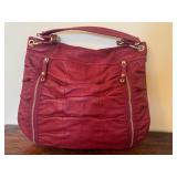 UL - Cole Haan Red Ruched Leather Hobo Handbag