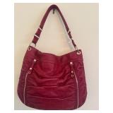 UL - Cole Haan Red Ruched Leather Hobo Handbag
