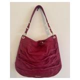 UL - Cole Haan Red Ruched Leather Hobo Handbag