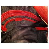 UL - Cole Haan Red Ruched Leather Hobo Handbag