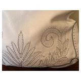 UL - Cole Haan White Leather Shoulder Bag with Embroidered Detail