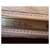 UL - Cole Haan White Leather Shoulder Bag with Embroidered Detail