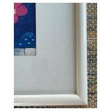 SR - Framed Floral Artwork with Sailboats