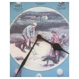SR - 12-Inch Golf History Wall Clock with Illustrated Timeline