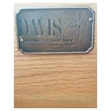 SR - Vintage Davis Cabinet Company Solid Wood 3-Drawer Dresser with Brass Handles