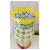 SR/LR - Set of 3 Hand Painted Glass Vases, Tracy Porter Signed