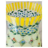 SR/LR - Set of 3 Hand Painted Glass Vases, Tracy Porter Signed