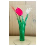 SR/LR - Set of 3 Hand Painted Glass Vases, Tracy Porter Signed