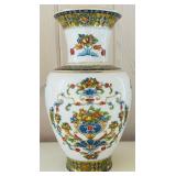 SR/LR - Vintage Medici Ellegi Italian Porcelain Vase with Floral Design