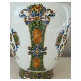 SR/LR - Vintage Medici Ellegi Italian Porcelain Vase with Floral Design