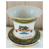 SR/LR - Vintage Medici Ellegi Italian Porcelain Vase with Floral Design