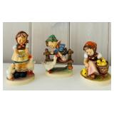 FR - Vintage Barnyard Hummel Figurine, Vintage Hummel Figurine Chic Girl and Vintage Hummel Figurine Be Patient