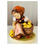 FR - Vintage Barnyard Hummel Figurine, Vintage Hummel Figurine Chic Girl and Vintage Hummel Figurine Be Patient