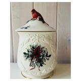 SR/LR - Lenox Winter Greetings 12-Inch Cardinal Cookie Jar by Catherine McClung