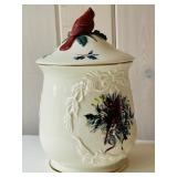 SR/LR - Lenox Winter Greetings 12-Inch Cardinal Cookie Jar by Catherine McClung
