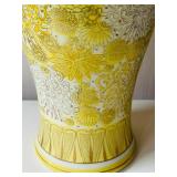 SR - 20.5 Inch Tall Hand Painted Yellow Floral Porcelain Vase