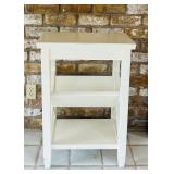 SR - White Wooden Side Table