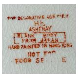 SR/FR - Set of 2 Decorative Plates: Hand Painted Hong Kong Plate and 1991 Iris Quartet Collector Plate, 9 Inch