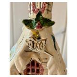 SR - Set of 2 Decorative Ceramic Village Houses, 14 inch Tall