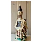 SR - Set of 2 Decorative Ceramic Village Houses, 14 inch Tall