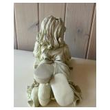 SR - Large Resin Sculpture of Girl Reading Book