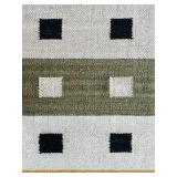 LR -Modern Geometric Wool Runner Rug