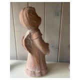 SR - Pair of 17 Inch Terracotta Singing Angel Figurines