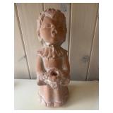 SR - Pair of 17 Inch Terracotta Singing Angel Figurines