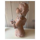 SR - Pair of 17 Inch Terracotta Singing Angel Figurines