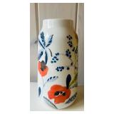 ST - Pair of 8 Inch Decorative Vases, Hand Painted and Studio Pottery