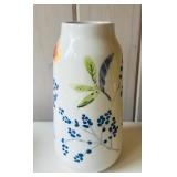 ST - Pair of 8 Inch Decorative Vases, Hand Painted and Studio Pottery
