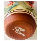 ST - Pair of 8 Inch Decorative Vases, Hand Painted and Studio Pottery