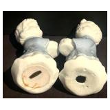 FR - Pair of 4-Inch Vintage Porcelain Angel Candle Holders