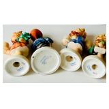 FR - Set of Four Vintage Goebel Hummel Style Candle Holders, Tallest 4 Inches