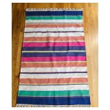 LR - Mexican Serape-Style Area Rug 42 x 65 Inch with Multicolor Stripes