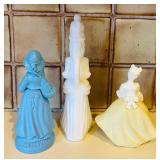SR/FR - Set of 3 Vintage Lady Figural Avon Perfume Bottles