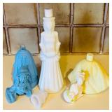 SR/FR - Set of 3 Vintage Lady Figural Avon Perfume Bottles