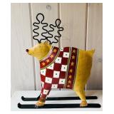 FR - Holiday Decor Set with Reindeer Figures, Santa, and Votive Holder