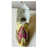 SR/FR - Set of 3 Antique Bisque and Porcelain Figurines with Decorated Shoe