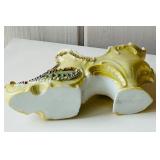 SR/FR - Set of 3 Antique Bisque and Porcelain Figurines with Decorated Shoe