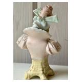 SR/FR - Set of 3 Antique Bisque and Porcelain Figurines with Decorated Shoe