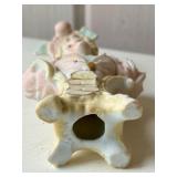 SR/FR - Set of 3 Antique Bisque and Porcelain Figurines with Decorated Shoe