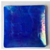 SR - Decorative Set: Murano Heart Dish E. Peretti for Tiffany, Glass Heart Ornament, Faux Hydrangea