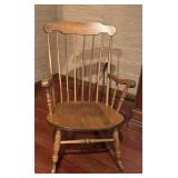 LL - Vintage Wooden Spindle Back Rocking Chair