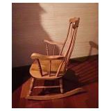 LL - Vintage Wooden Spindle Back Rocking Chair