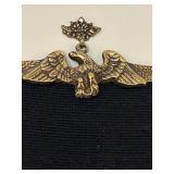 ULO - Vintage Needlepoint Bell Pull with Bird and Floral Motif