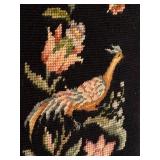 ULO - Vintage Needlepoint Bell Pull with Bird and Floral Motif