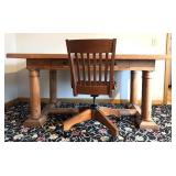 UO - Restoration Laurent HNY Desk and William Sonoma Honey Maple Office Chair