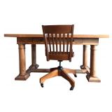 UO - Restoration Laurent HNY Desk and William Sonoma Honey Maple Office Chair